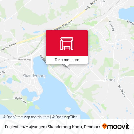 Fuglestien / Højvangen (Skanderborg Kom) map