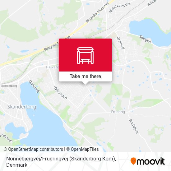 Nonnebjergvej / Frueringvej (Skanderborg Kom) map