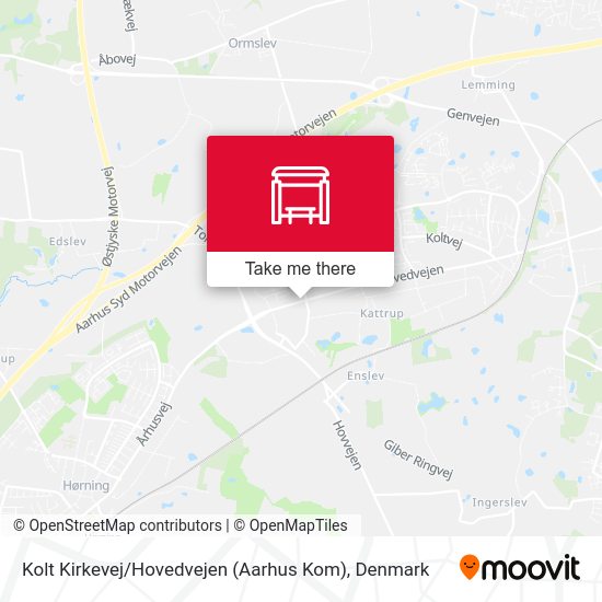 Kolt Kirkevej / Hovedvejen (Aarhus Kom) map