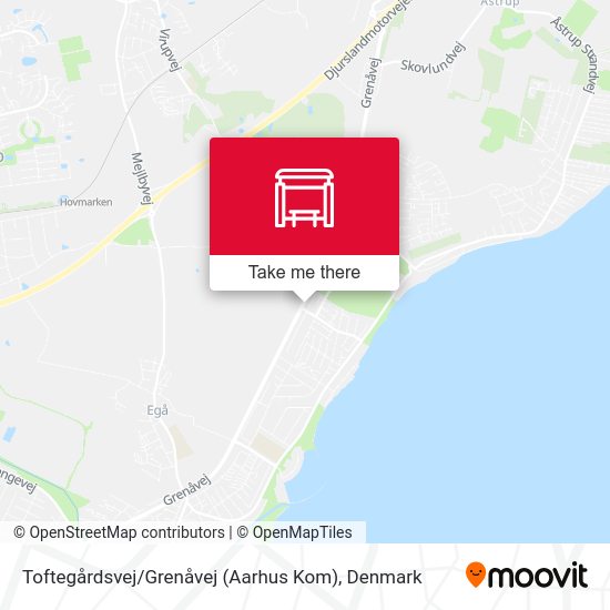 Toftegårdsvej / Grenåvej (Aarhus Kom) map