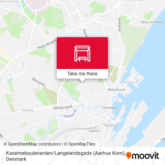 Kaserneboulevarden / Langelandsgade (Aarhus Kom) map