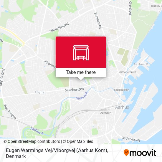 Eugen Warmings Vej / Viborgvej (Aarhus Kom) map