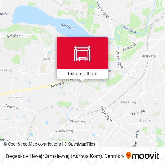Bøgeskov Høvej / Ormslevvej (Aarhus Kom) map