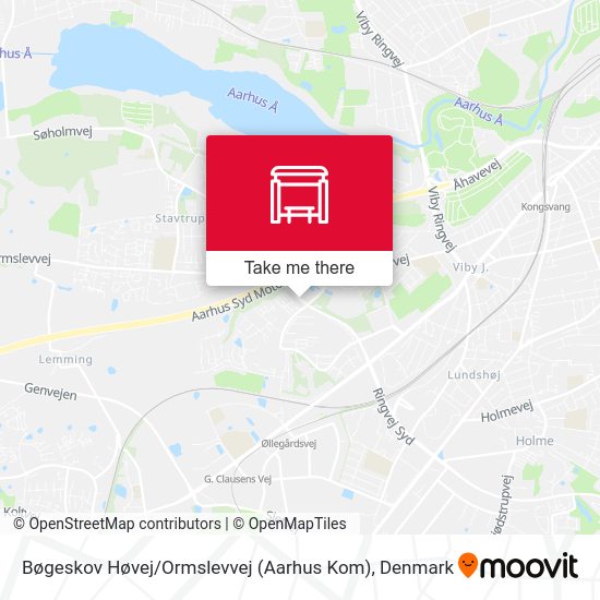 Bøgeskov Høvej / Ormslevvej (Aarhus Kom) map