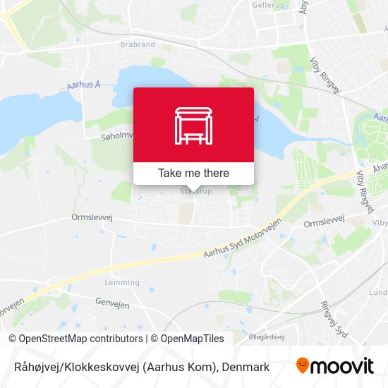 Råhøjvej / Klokkeskovvej (Aarhus Kom) map