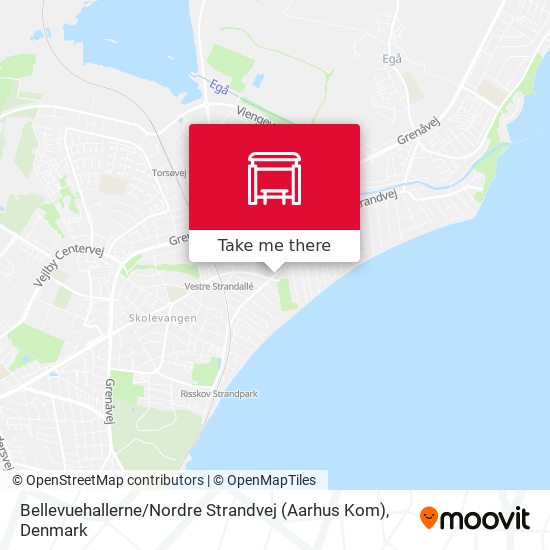 Bellevuehallerne / Nordre Strandvej (Aarhus Kom) map