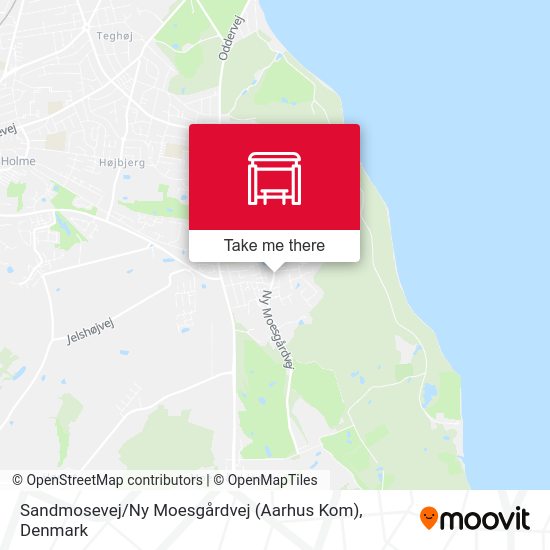 Sandmosevej / Ny Moesgårdvej (Aarhus Kom) map
