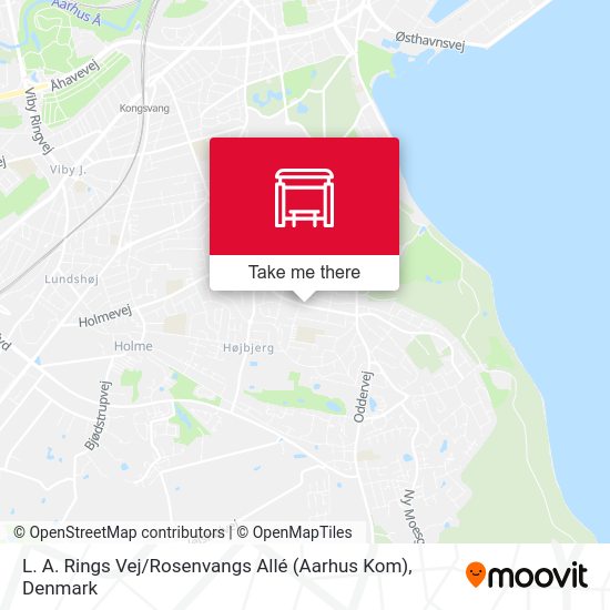 L. A. Rings Vej / Rosenvangs Allé (Aarhus Kom) map