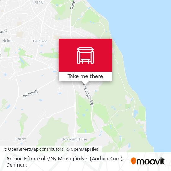 Aarhus Efterskole / Ny Moesgårdvej (Aarhus Kom) map