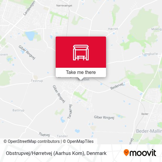 Obstrupvej / Hørretvej (Aarhus Kom) map