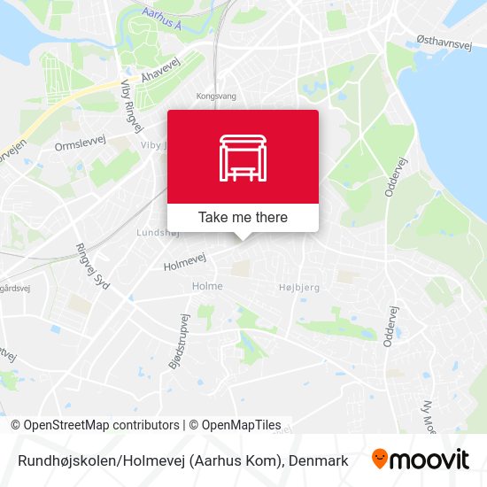 Rundhøjskolen / Holmevej (Aarhus Kom) map