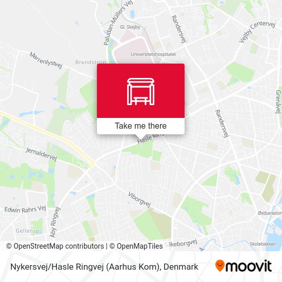 Nykersvej / Hasle Ringvej (Aarhus Kom) map