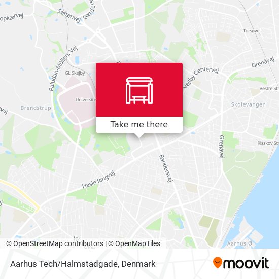 Aarhus Tech/Halmstadgade map