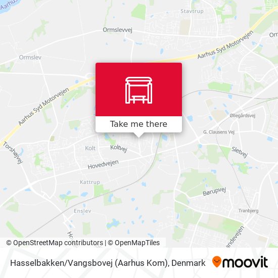 Hasselbakken / Vangsbovej (Aarhus Kom) map