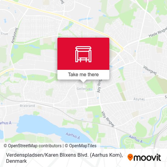 Verdenspladsen / Karen Blixens Blvd. (Aarhus Kom) map