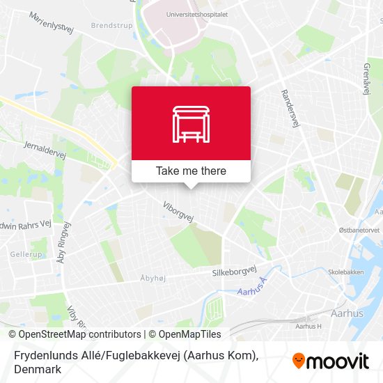 Frydenlunds Allé / Fuglebakkevej (Aarhus Kom) map