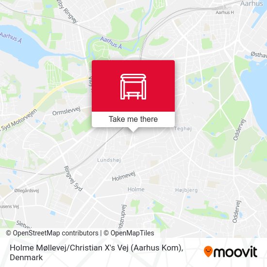 Holme Møllevej / Christian X's Vej (Aarhus Kom) map