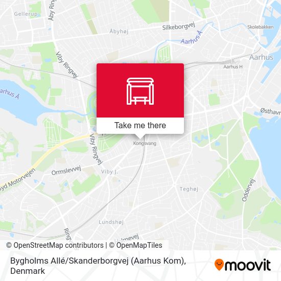 Bygholms Allé / Skanderborgvej (Aarhus Kom) map