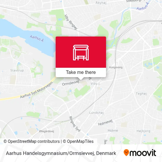 Aarhus Handelsgymnasium / Ormslevvej map