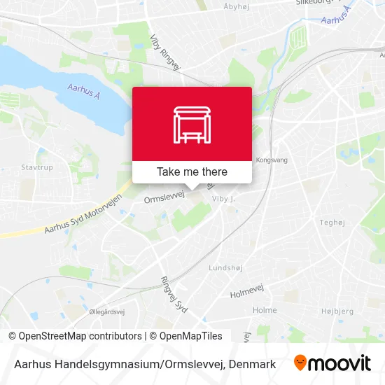 Aarhus Handelsgymnasium / Ormslevvej map