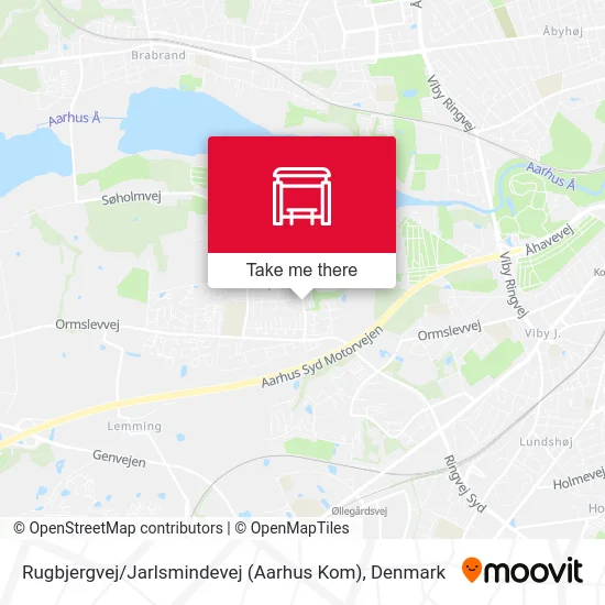 Rugbjergvej / Jarlsmindevej (Aarhus Kom) map