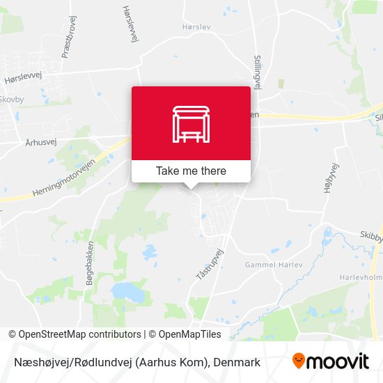 Næshøjvej / Rødlundvej (Aarhus Kom) map