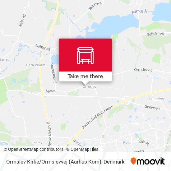 Ormslev Kirke / Ormslevvej (Aarhus Kom) map