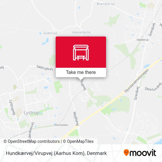Hundkærvej / Virupvej (Aarhus Kom) map