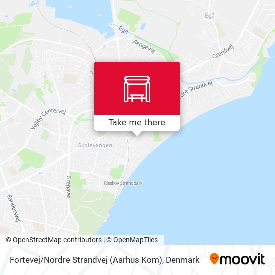 Fortevej / Nordre Strandvej (Aarhus Kom) map
