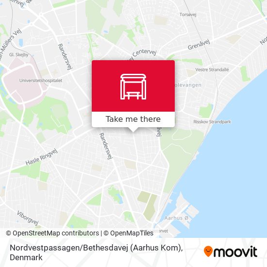 Nordvestpassagen / Bethesdavej (Aarhus Kom) map