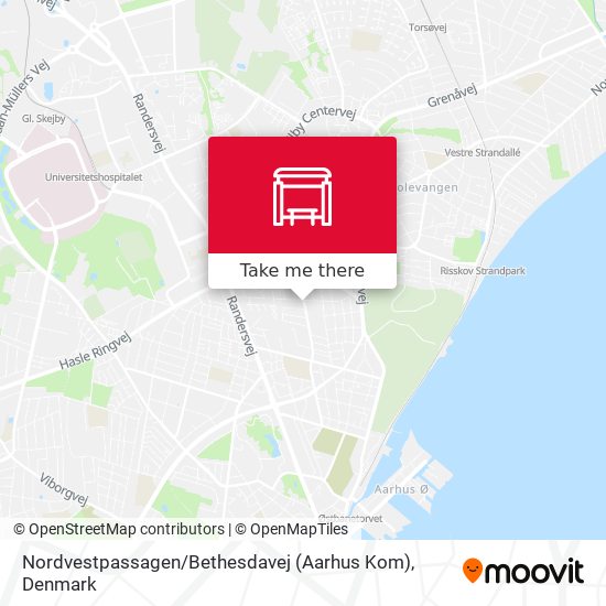 Nordvestpassagen / Bethesdavej (Aarhus Kom) map