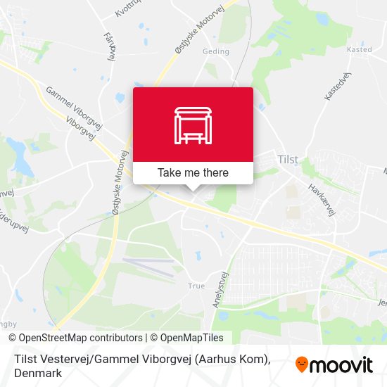 Tilst Vestervej / Gammel Viborgvej (Aarhus Kom) map