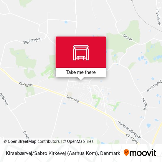 Kirsebærvej / Sabro Kirkevej (Aarhus Kom) map