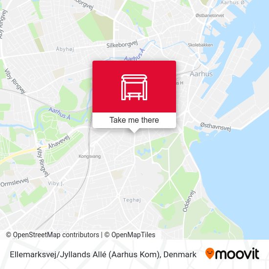 Ellemarksvej / Jyllands Allé (Aarhus Kom) map