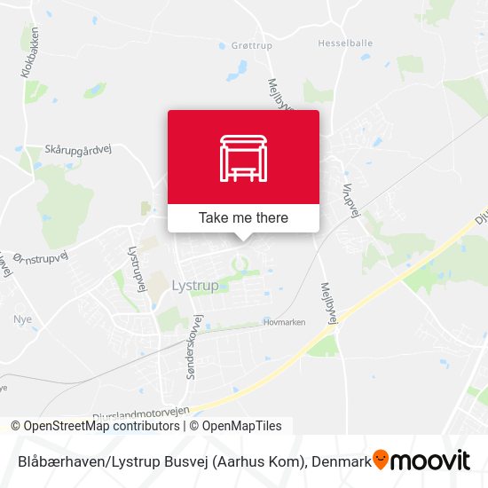 Blåbærhaven / Lystrup Busvej (Aarhus Kom) map