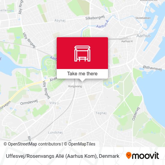 Uffesvej / Rosenvangs Allé (Aarhus Kom) map