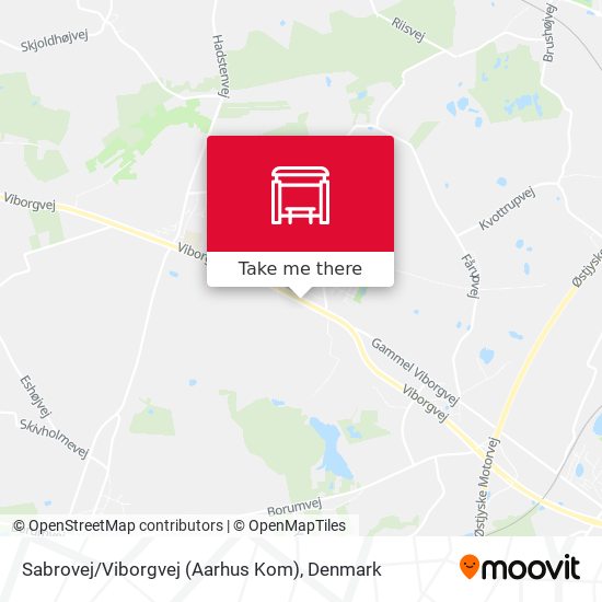 Sabrovej / Viborgvej (Aarhus Kom) map