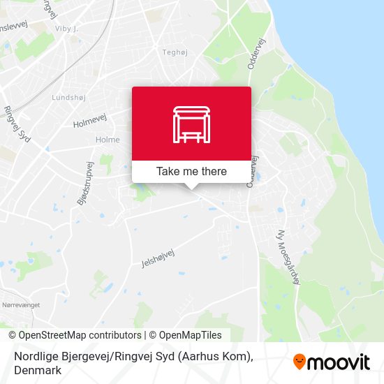 Nordlige Bjergevej / Ringvej Syd (Aarhus Kom) map
