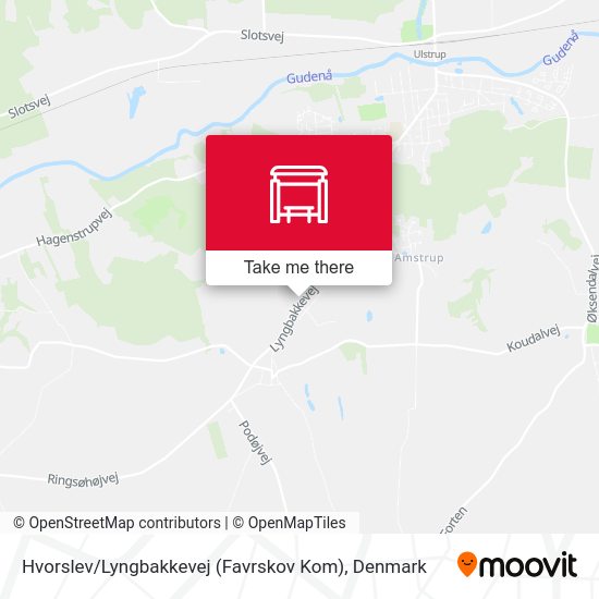 Hvorslev / Lyngbakkevej (Favrskov Kom) map