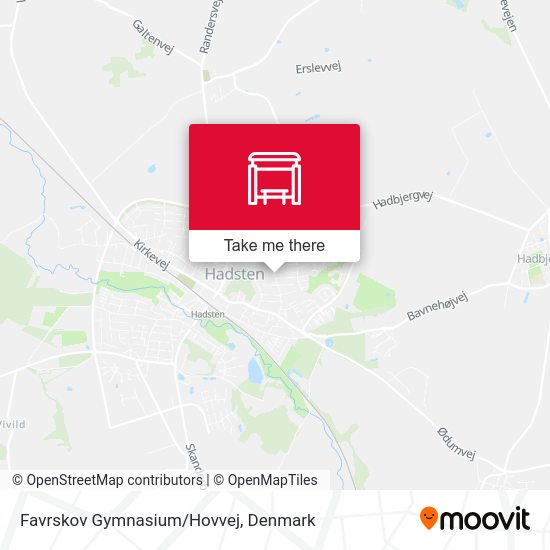Favrskov Gymnasium/Hovvej map