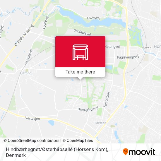 Hindbærhegnet / Østerhåbsallé (Horsens Kom) map
