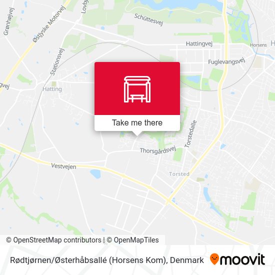 Rødtjørnen / Østerhåbsallé (Horsens Kom) map