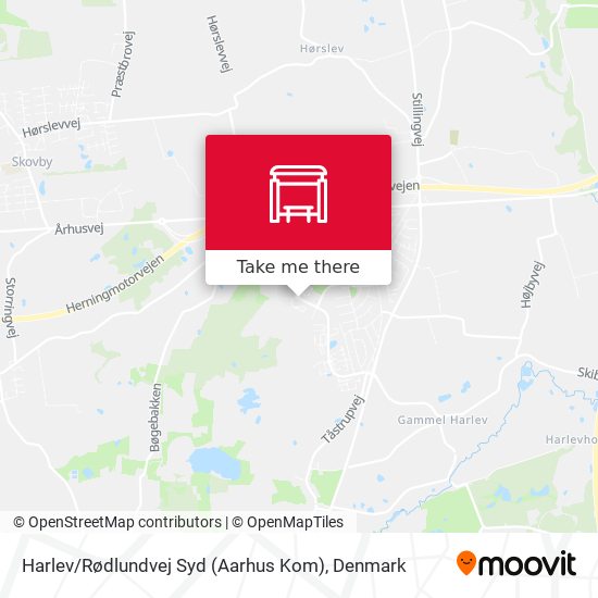 Harlev / Rødlundvej Syd (Aarhus Kom) map