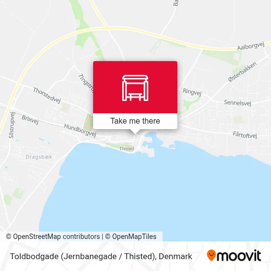 Toldbodgade (Jernbanegade / Thisted) map