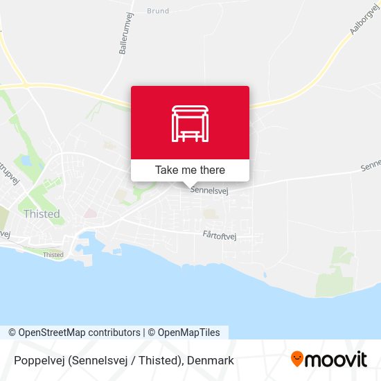Poppelvej (Sennelsvej / Thisted) map