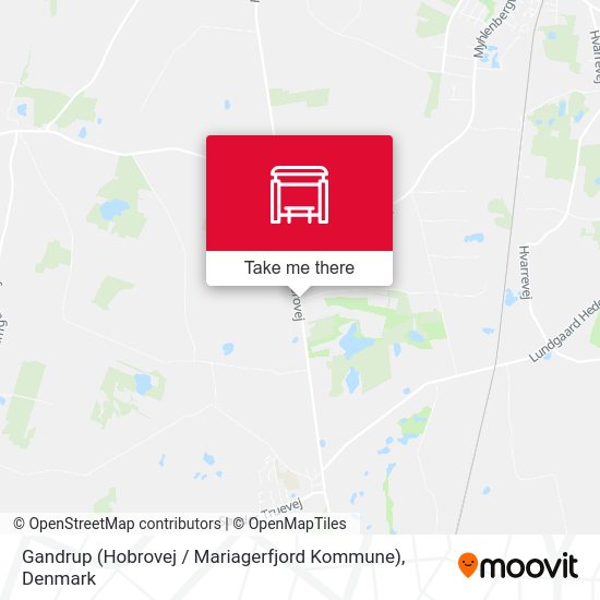 Gandrup (Hobrovej / Mariagerfjord Kommune) map