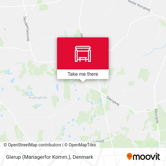 Glerup (Mariagerfor Komm.) map