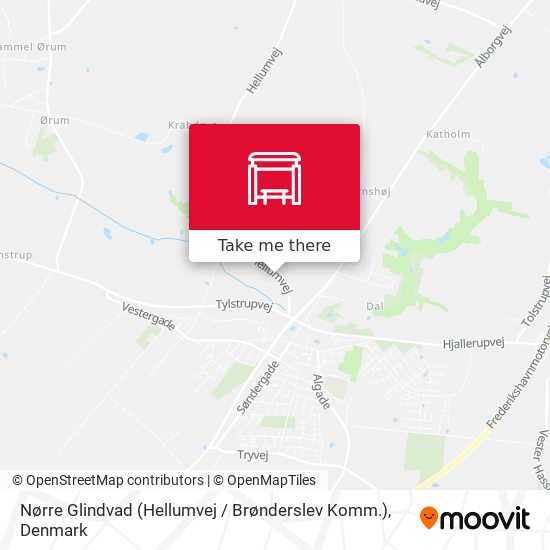 Nørre Glindvad (Hellumvej / Brønderslev Komm.) map