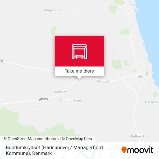 Buddumkrydset (Hadsundvej / Mariagerfjord Kommune) map