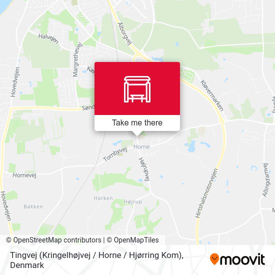 Tingvej (Kringelhøjvej / Horne / Hjørring Kom) map
